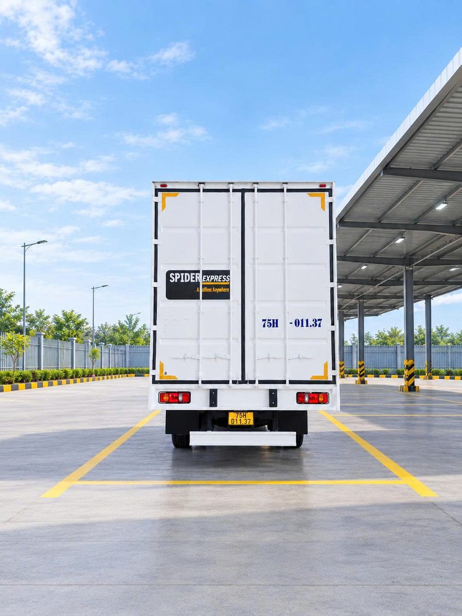 Thùng xe kín, chắc chắn giúp bảo vệ hàng hóa trên mọi hành trình